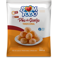 PAO QUEIJO TRAD CONG 300G BT CX 6KG